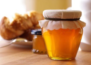 Pure Golden Honey Kept In A Jar