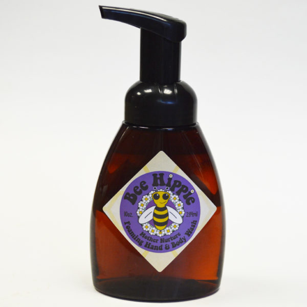 A bottle of Bee Hippie Hand & Body Wash 10oz.