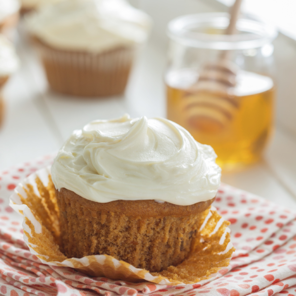 Pumpkin Muffins with Cream Cheese Frosting